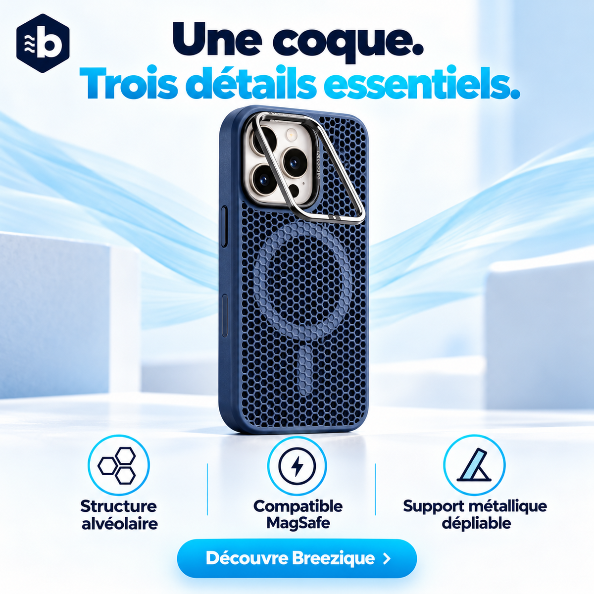 Une coque. Trois détails qui changent tout.