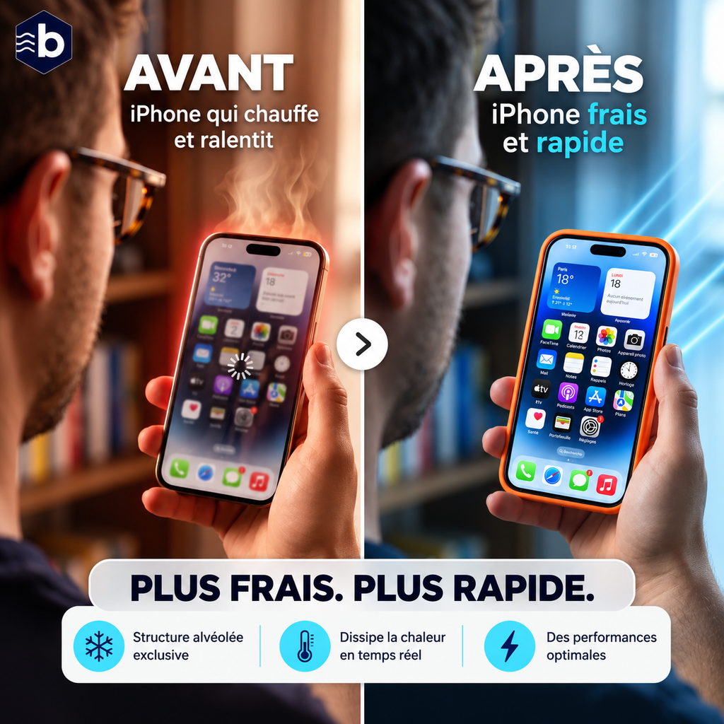 Coque Alvéole — la coque qui laisse respirer ton iPhone